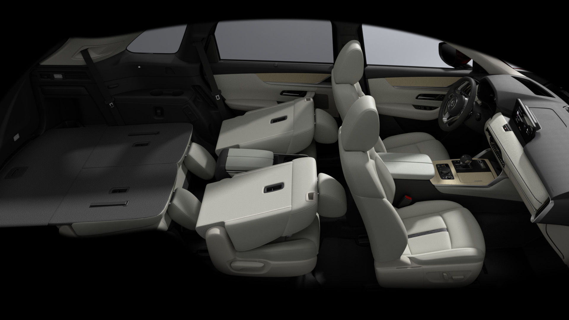 Mazda CX 90 Interior Seatarrangefolded2
