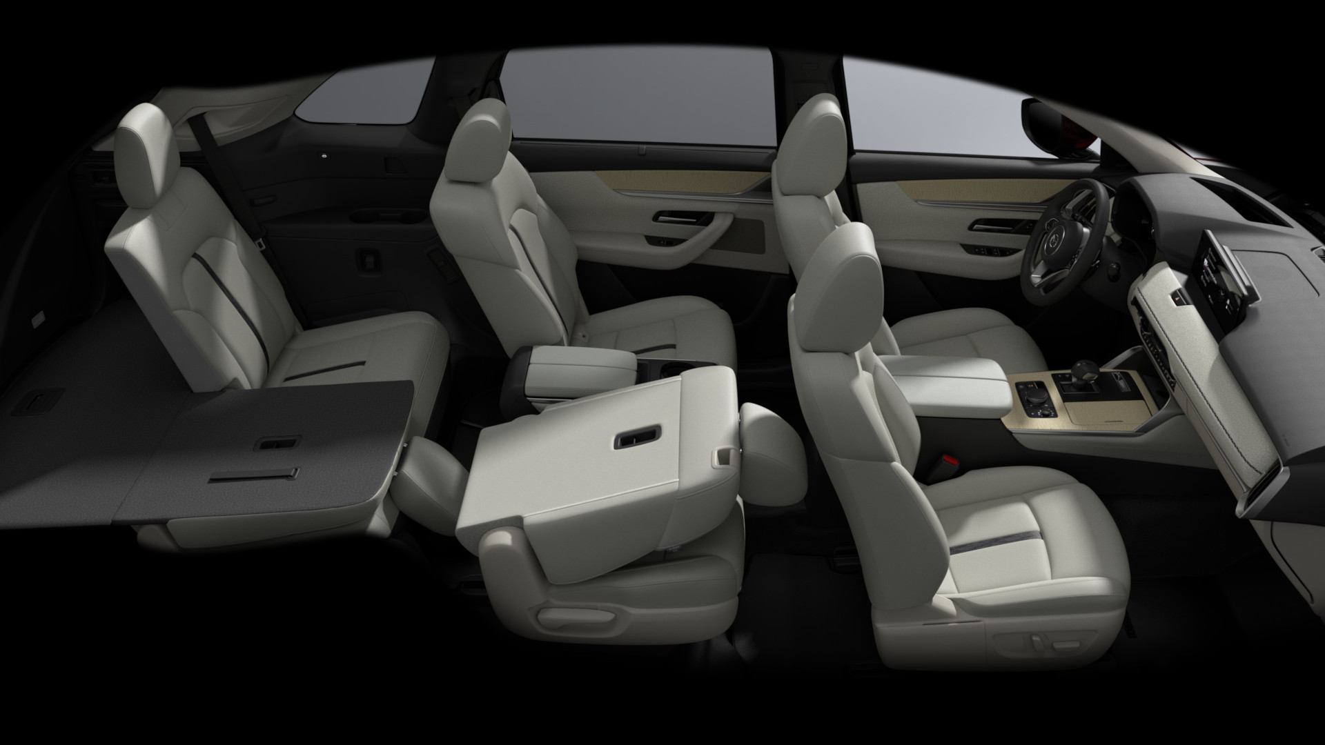 Mazda CX 90 Interior Seatarrangefolded3